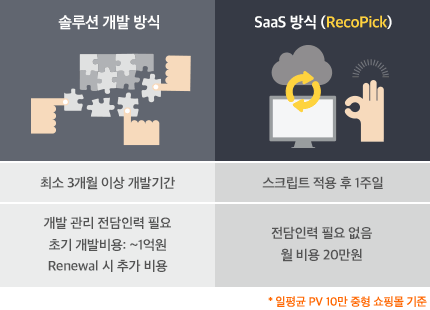 솔루션 개발 방식 및 SaaS 방식